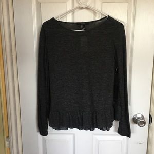 NWT ruffles hem long sleeve
